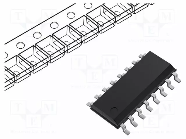 IC: MULTIPLEKSERI - SP16T - CH: 1 - SO24 - 4,5÷5,5VDC - TUUBI - Analogiset multiplekserit ja kytkimet - CD74HCT4067M - 1