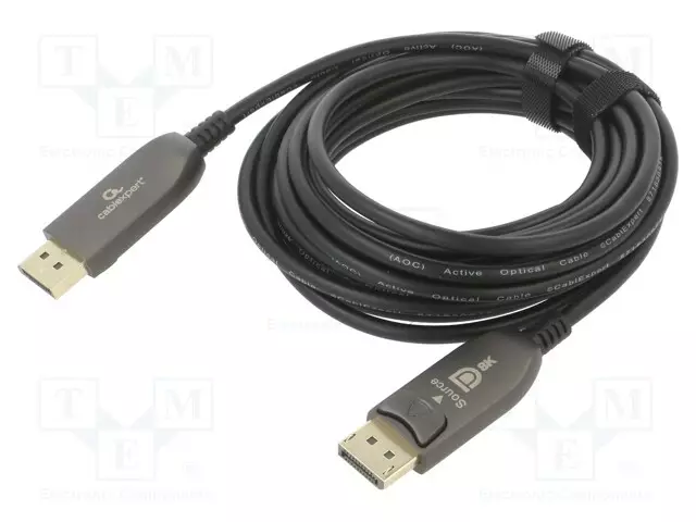 KAAPELI - DISPLAYPORT-PISTOKE,MOLEMMIN PUOLIN - 8K - 5M - MUSTA - HDMI, DVI, DisplayPort johdot - CC-DP8K-AOC-5M - 1