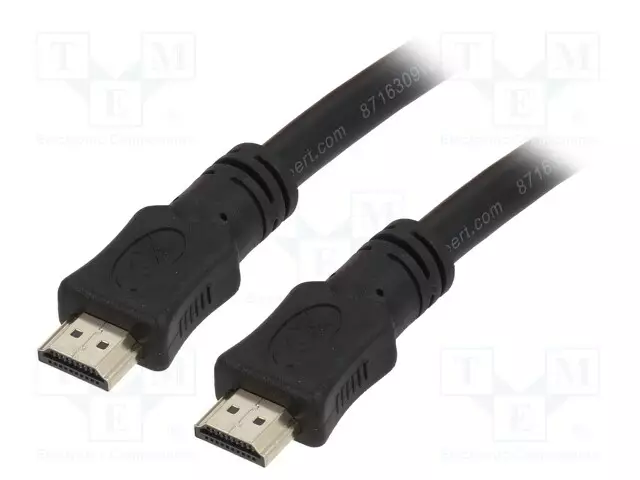 KAAPELI - HDMI-PISTOKE,MOLEMMIN PUOLIN - PVC - HDMI 1.4 MUSTA - HDMI, DVI, DisplayPort johdot - CC-HDMI4-30M - 1