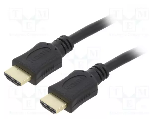 KAAPELI - HDMI 2.0 - HDMI-PISTOKE,MOLEMMIN PUOLIN - PVC - 0,5M - MUSTA - HDMI, DVI, DisplayPort johdot - CC-HDMI4L-0.5M - 1