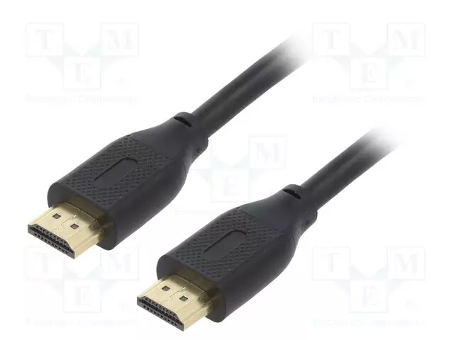 KAAPELI - HDMI-PISTOKE,MOLEMMIN PUOLIN - PVC - HDMI 2.1 - 3M - MUSTA - HDMI, DVI, DisplayPort johdot - CC-HDMI8K-3M - 1