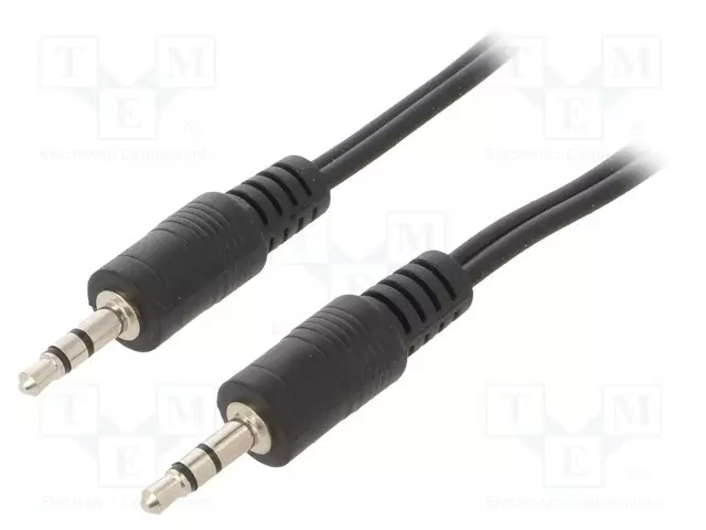 KAAPELI - JACK 3,5MM 3PIN PISTOKE,MOLEMMIN PUOLIN - 5M - MUSTA - Muut audio-videokaapelit - CCA-404-5M - 1