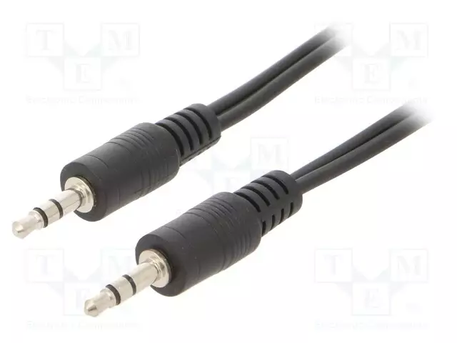KAAPELI - JACK 3,5MM 3PIN PISTOKE,MOLEMMIN PUOLIN MUSTA - Muut audio-videokaapelit - CCA-404-10M - 1