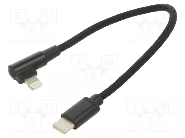 KAAPELI - USB 2.0 - APPLE LIGHTNING KULMALIITIN,USB C PISTOKE - USB kaapelit ja adapterit - CC-USB2-CMLML-0.2M - 1