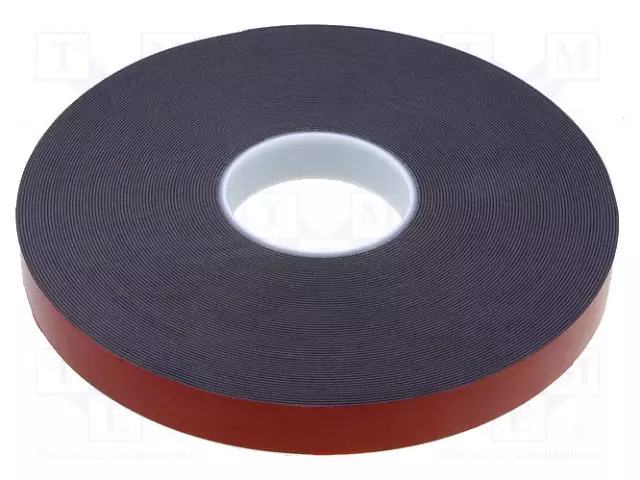 KAKSIPUOLEINEN TEIPPI - W: 25MM - L: PAKS.: 1,2MM - KAKSIPUOLINEN - MUSTA - Eristysteipit ja -nauhat - AFTC-6411-25MM-33M - 1