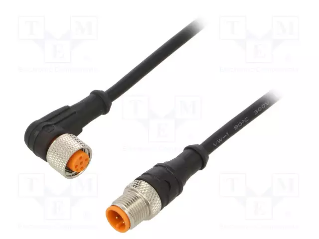 KAAPELI: ANTUREITA/AUTOMATIIKKAA VARTEN - M12 - PIN: 4 - 2M - PISTOKE - Teollisuus anturikaapelit - 1210120604L2002-2M - 1