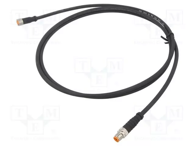 KAAPELI: ANTUREITA/AUTOMATIIKKAA VARTEN - M8 - PIN: 4 - 1,5M - PISTOKE - Teollisuus anturikaapelit - 0810080004301-1.5M - 1