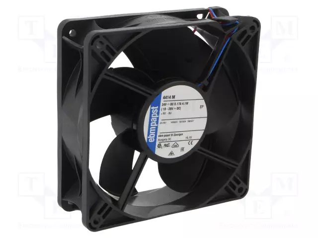 LAITETUULETIN - DC - 24VDC - 119X119X38MM - 184M3/H - 42DBA - DC 24V tuulettimet - 4414M - 1