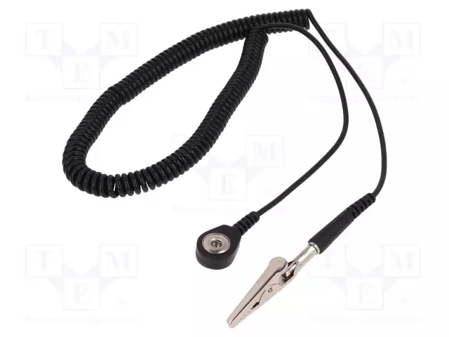 LIITÄNTÄKAAPELI - ESD,KIERRE-1MOHM - 3M - ESD lisätarvikkeet - PRZEW-4BAN-3M - 1