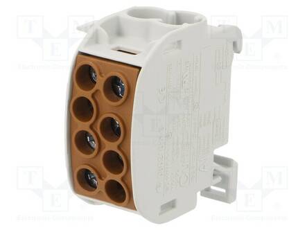 LIITIN: JAKOPALA - 202A - 1KV - DIN-KISKOLLE - RUUVI TERMINAALI - 35MM2 - Kiskoliittimet - SCB35BN - 1