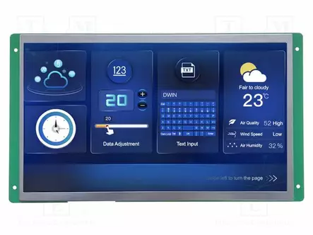 TFT NÄYTTÖ - 10,1" - 1024X600 - VALAISTUS: LED - 16MBFLASH - RGB - Älykkäät näytöt - DMG10600C101-03WN - 1