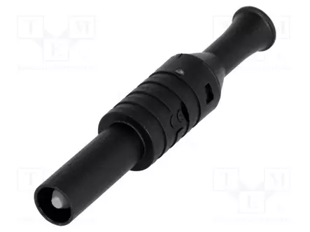 LABORATORY CONNECTOR: 4MM BANANA - PLUG - 36A - 1KVAC - MUSTA - 63MM - Banaaniliittimet 4mm - PJP1065-N - 1