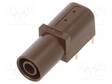 LABORATORY CONNECTOR: 4MM BANANA - SOCKET - 24A - 33MM - BROWN - Banaanijatkoliittimet - FCR7350N - 1