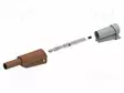 LABORATORY CONNECTOR: 4MM BANANA - PLUG - 36A - BROWN - INSULATED - Banaaniliittimet 4mm - PJP1076-BN - 2