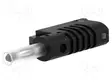 LABORATORY CONNECTOR: 4MM BANANA - PLUG - 36A - 30VAC - 60VDC - MUSTA - Banaaniliittimet 4mm - PJP1086-N - 1