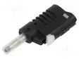 LABORATORY CONNECTOR: 4MM BANANA - PLUG - 36A - 30VAC - 60VDC - MUSTA - Banaaniliittimet 4mm - PJP1089-N - 1