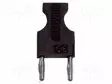 LABORATORY CONNECTOR: 2MM FORK TERMINALS - PLUG - 10A - 30VAC - 60VDC - Banaaniliittimet 2mm - PJP227-12-N - 1