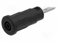 LABORATORY CONNECTOR: 2MM BANANA - SOCKET - 10A - 31.1MM - MUSTA - Banaanijatkoliittimet - PJP229-2-N - 2