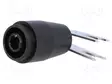 LABORATORY CONNECTOR: 4MM BANANA - SOCKET - 1KV - 25A - MUSTA - Banaanijatkoliittimet - PJP3263PCB-N - 1
