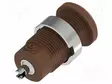 LABORATORY CONNECTOR: 4MM BANANA - SOCKET - BROWN - SOLDEPUNAINEN - Banaanijatkoliittimet - PJP3275-C-BN - 2