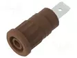 LABORATORY CONNECTOR: 4MM BANANA - SOCKET - 1KV - 36A - BROWN - Banaanijatkoliittimet - PJP3286-BN - 1