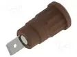 LABORATORY CONNECTOR: 4MM BANANA - SOCKET - 1KV - 36A - BROWN - Banaanijatkoliittimet - PJP3286-BN - 2