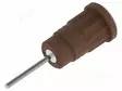 LABORATORY CONNECTOR: 4MM BANANA - SOCKET - 36A - BROWN - INSULATED - Banaanijatkoliittimet - PJP3289-BN - 2
