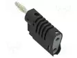 LABORATORY CONNECTOR: 4MM BANANA - PLUG - 36A - 30VAC - 60VDC - MUSTA - Banaaniliittimet 4mm - PJP1080-N - 2