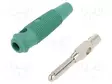 LABORATORY CONNECTOR: 4MM BANANA - PLUG - 16A - 60VDC - VIHREÄ - 3MOHM - Banaaniliittimet 4mm - BUELA20KGN - 1