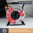 PROFESSIONAL NEOPRENE CABLE REEL - 40 m - 3G2.5 - 4 SOCKETS - FRENCH SOCKET - Johtokelat - ECR40NP25N - 7