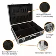 TOOL CASE WITH ALUMINIUM FRAME 455 x 330 x 152mm BLACK - Alumiinisalkut - 1819-N - 5