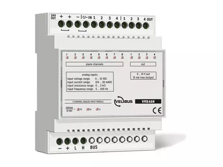 4-channel analog input module - Taloautomaatio - VMB4AN - 1