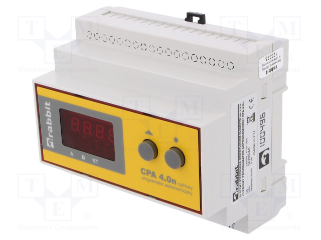 AUTOMATION MODULE: PROGRAMMABLE TIME SWITCH - 230VAC - IP20 - OUT: 3 - Aikareleet ja ajastimet - RABBIT-CPA-4.0N - 1