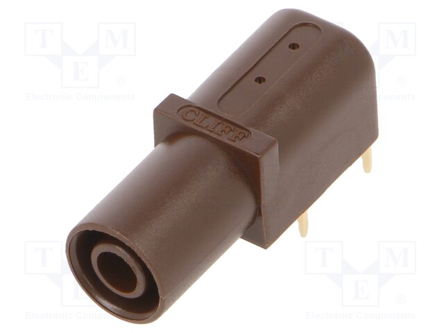 LABORATORY CONNECTOR: 4MM BANANA - SOCKET - 24A - 33MM - BROWN - Banaanijatkoliittimet - FCR7350N - 1