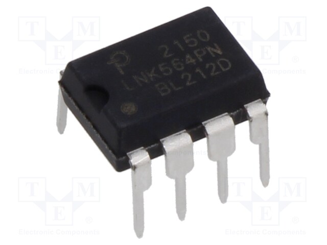IC: PMIC - AC/DC SWITCHER,SMPS-OHJAIN - TULOJÄNNITE 85÷265V - DIP-8B - Jännitesäätimet - DC/DC piirit - LNK564PN - 1