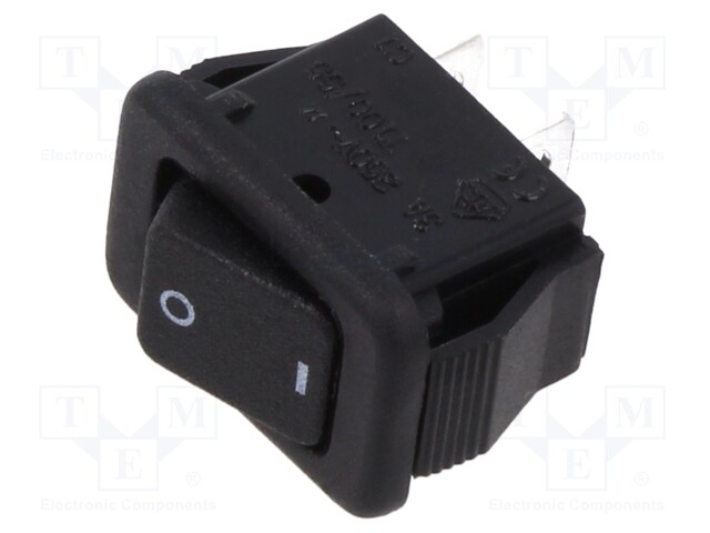 KEINUKYTKIN - SPST-NO - AS: 2 - OFF-ON - 3A/250VAC - MUSTA - EI OLE - PR - 0÷65°C - Keinukytkimet - PRK22J5EBBNN - 1