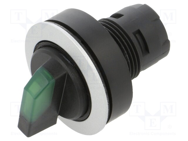 KIERTOKYTKIN - 22MM - ASENNOT: 1 - RIIPPUEN KEHYKSESTÄ - Taulukytkimet, standardi 22mm - RRJSTAL-GN - 1