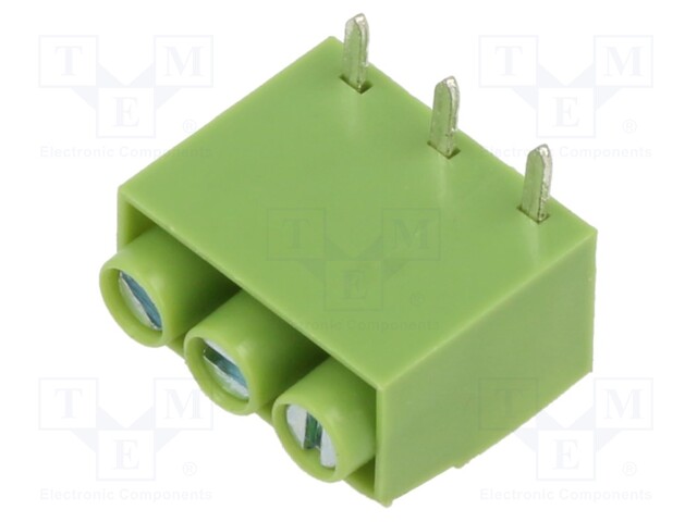 LIITIN: KYTKENTÄRIMA PIIRILEVYLLE - PURISTUS - SUORA - PCB - TINATTU - Riviliittimet piirilevylle - XY167R-3P-5.0-GN - 1