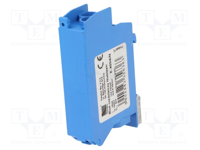 LIITIN: JAKOPALA - 192A - 1KV - DIN-KISKOLLE - RUUVI TERMINAALI - ABS - Kiskoliittimet - PE.4094N - 1