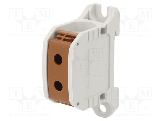 LIITIN: KISKO-50MM2 - NAVAT: 1 - PURISTIMET: 2 - RUSKEA - STB - TS35 - 1KV - Kiskoliittimet - STB50BN - 1