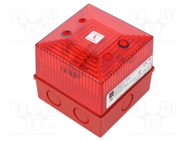 MERKINANTOLAITE: VALO-VILKKUVA VALO - PUNAINEN - FL40 - 24VDC - IP65 - Teollisuuden merkinantolaitteet - FL40D50RRN - 1