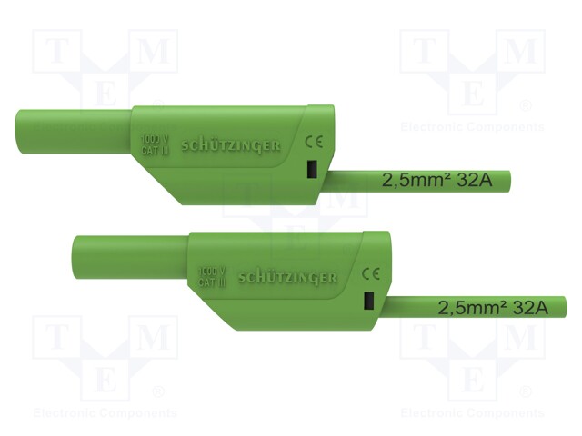 MITTAUSJOHTO - 32A - BANAANIPISTOKE 4MM,MOLEMMIN PUOLIN - PIT: 1M - Mittausjohdot - VSFK870025100-GN - 1