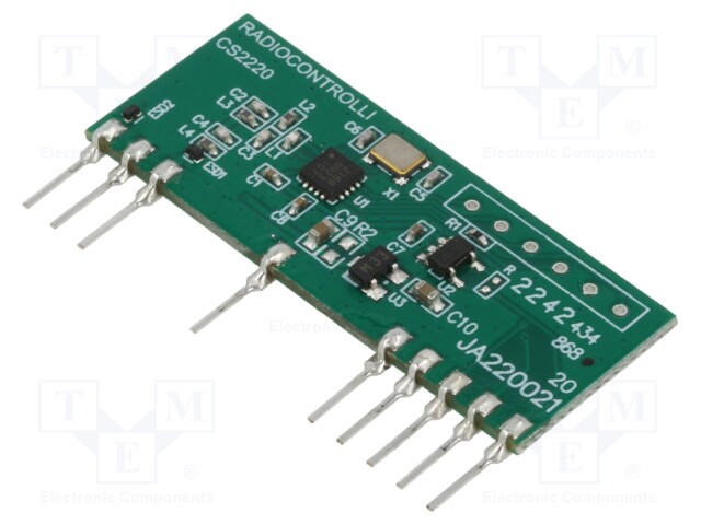 MODUULI: RF - FM-VASTAANOTIN - FSK - 868,35MHZ - -118DBM - 4,5÷5,5VDC - RF moduulit - RC-RFSK1-868N - 1