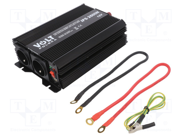 MUUNNIN: DC/AC - 1300W - LÄHTÖJÄNNITE 230VAC - 10,5÷15,5VDC - 255X160X70MM - Invertterit ja jännitteenalentimet - IPS260012V-N - 1
