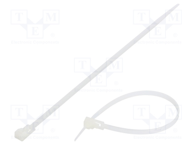 NIPPUSIDE - MONIKÄYTTÖINEN - L: 200MM - W: 4,8MM - LUONNOLLINEN - 222N - Nippusiteet - FIX-TR-4.8X200N - 1