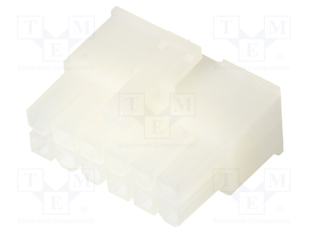 LIITIN: JOHTO-JOHTO/LEVY - PISTOKE - NAARAS - PIN: 12 - N42W - 600V - 2X6 - Signaaliliittimet rasteri 4,20mm - N42W-12N - 1