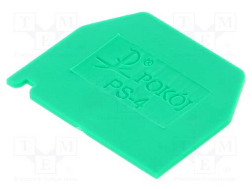 PÄÄTYLEVY - VIHREÄ - POLYAMIDI - 1MM - Kiskoliittimet - PS-4-GN - 1