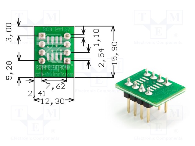 ADAPTERI PIIRILEVY,PROTOTYYPPI - Koekytkentälevyt - RE932-01PIN - 1