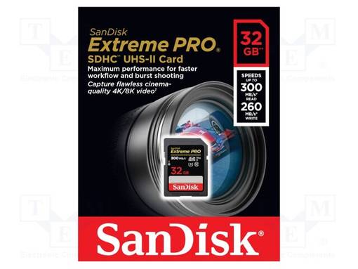 MUISTIKORTTI - EXTREME PRO - SDHC - R: 300MB/S - W: 260MB/S - 32GB - Muistikortit - SDSDXDK-032G-GN4IN - 1