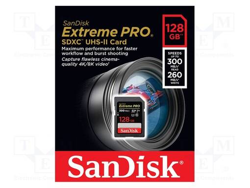 MUISTIKORTTI - EXTREME PRO - SDXC - R: 300MB/S - W: 260MB/S - 128GB - Muistikortit - SDSDXDK-128G-GN4IN - 1